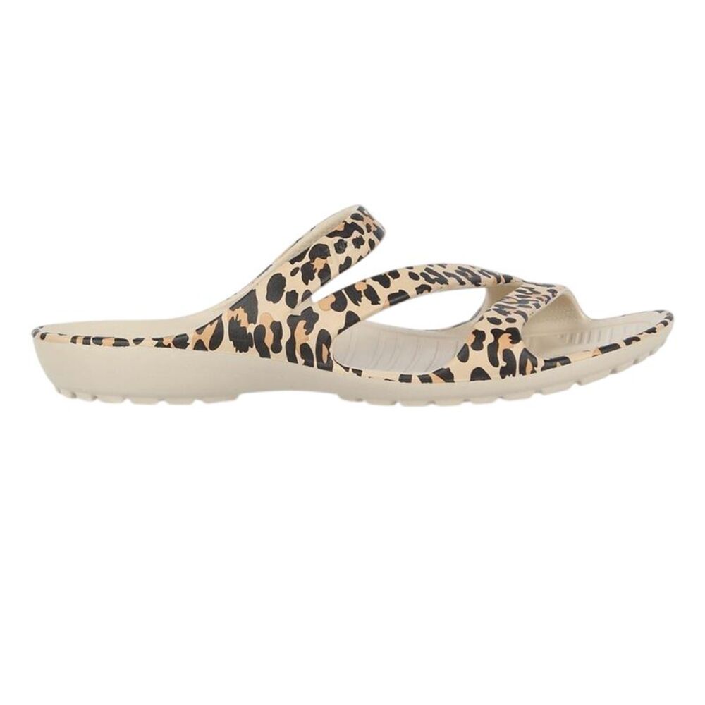 Hot Tuna Womens/Ladies Leopard Print Sandals / Beige/Black